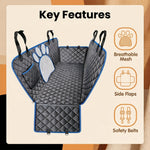 Pet Dog Seat Cover, Hammock-Style Design, Anti-Slip, Durable And Soft Rear Seat Cover for Pets. Made of Thickened 600D Heavy-Duty Fabric, This Pet Car Mat Fits Sedans, Trucks, And Suvs. It Is an Open Mesh Dog Car Seat Cushion