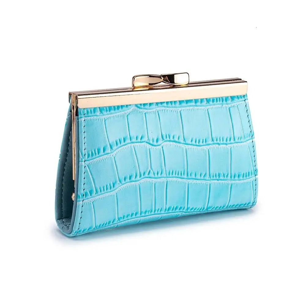 Brnad Lady Mini Bag Jewelry Storage Bag Woman Coin Wallet Top-layer Crocodile-patterned Cowhide Compact Coin Purse For Women