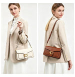 26 New Niche Bag Women's Premium Texture Solid Color Simple and Versatile Small Square & Commuter Multi-Compartment Shoulder Bag