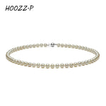 HOOZZ.P Natural Freshwater Pearl Necklace Fine Jewelry For Women Silver 925 Jewelry 2022 Elegant Gift White 6-7mm AA Quality