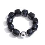 Yhpup Hot Style Handmade Jewelry Acrylic Resin Beads Chain Necklace Bracelet Stainless Steel Spring Summer Statement Accessories