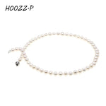 HOOZZ.P Natural Freshwater Pearl Necklace Fine Jewelry For Women Silver 925 Jewelry 2022 Elegant Gift White 6-7mm AA Quality