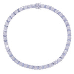 Geometric Moon Shaped Bling Cz Charm Link Chain High Polished Shiny Gold Color Metal Bracelet Necklace Fashion Women Jewelry