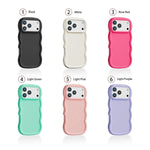 6 Pcs Wavy Edge Solid Color Soft Touch Shockproof Phone Cases, Minimalist Stylish Protective Covers Compatible with iPhone 12,13,14,15,16,17 Pro Max/Plus/Air