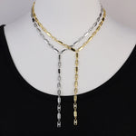 High Quality Geometric 5A CZ Tennis Chain Luxury Long Y Lariat Necklace For Women Fashion Rectangle Charm Choker Jewelry 2026