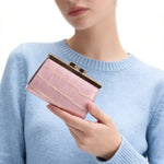 Brnad Lady Mini Bag Jewelry Storage Bag Woman Coin Wallet Top-layer Crocodile-patterned Cowhide Compact Coin Purse For Women