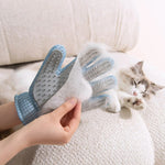 2-in-1 Pet Grooming Glove – Double-Sided Deshedding & Massage Brush for Cats/Dogs, Removes Loose Hair from Fur & Furniture, Ultra-Soft Easy-Clean Mitt(single glove)