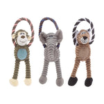 Plush Bone Dog Squeaky Toy Puppy Teething Molar Chew Toy Squeaker Interactive Training Play Toy Pet Daily Care Accessories
