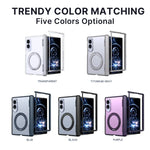 For Samsung Galaxy Z Fold 7 zFold 8 Wide 8Ultra Slim Skin Feel Magnetic Foldable Phone Case 360° Rotating Ring Stand Hinge Cover