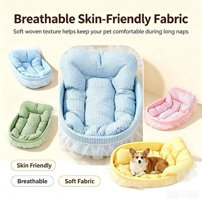 1pc Cute Princess Cat Litter All Seasons Universal Non Sticky Mat Pet Sofa Dog Bed Small And Medium Cats And Dogs Pet Supplies