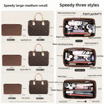 Organisateur de Sac Felt Purse Insert Organizer for Luxury Handbag Speedy 25 30 35 Makeup Bag Shaper Liner Travel Inner Pouch