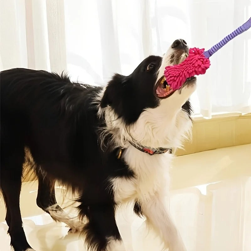 Dog Training Anti-tear Pulling Rope Toy Pet Plush Grinding Teeth Bite-resistant Toy Colorful Rope Ball Dog Interactive PuzzleToy
