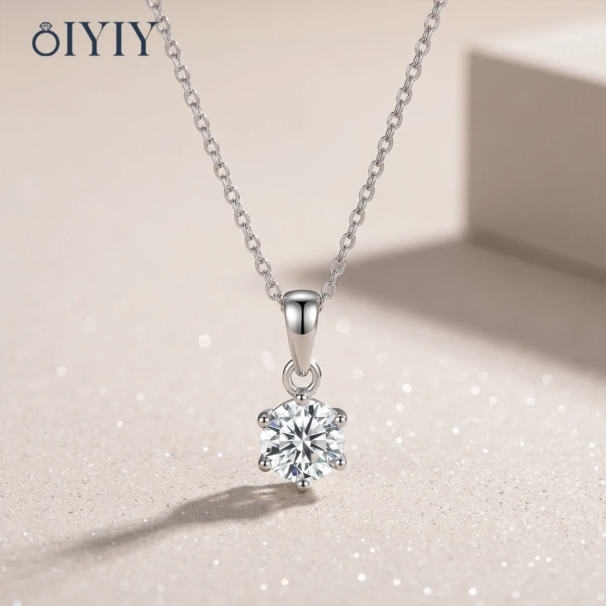 OIYIY 1-3ct Moissanite Necklace 925 Sterling Silver VVS1 GRA Certified Lab Grown Diamond Pendant Luxury Fine Jewelry Gift