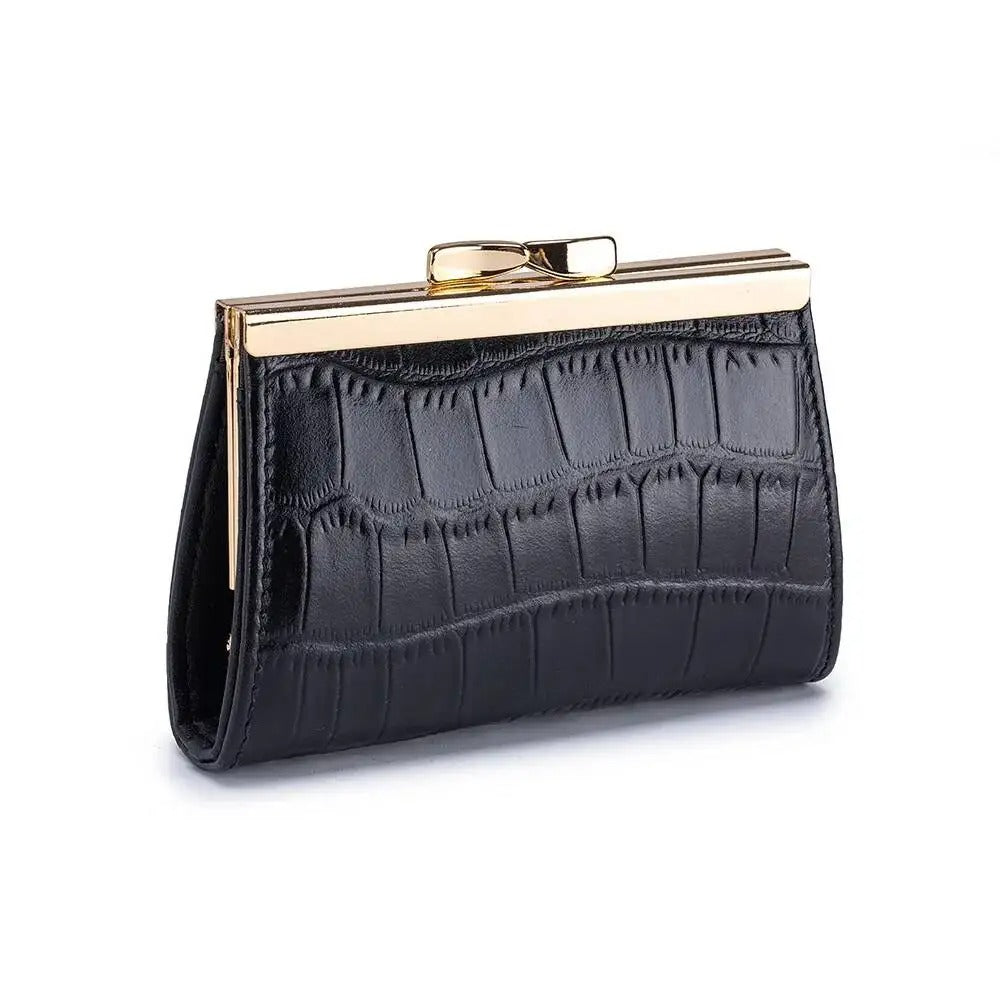 Brnad Lady Mini Bag Jewelry Storage Bag Woman Coin Wallet Top-layer Crocodile-patterned Cowhide Compact Coin Purse For Women