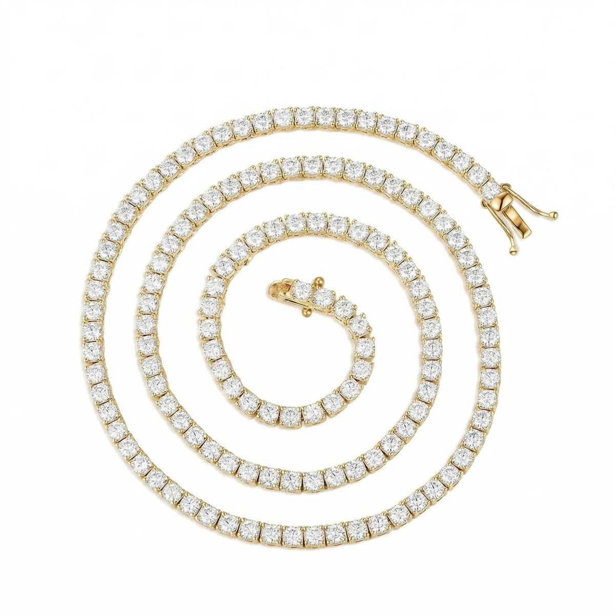 New D VVS1 925 Sterling Silver Moissanite Tennis Necklace Original with GRA Bracelets for Women Man Sparkling Party Jewelry