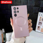 Luxury For Magsafe Magnetic Soft TPU Case Shelluxe For Samsung Galaxy S26 S25 EDGE S24 S23 S22 Ultra S21 Plus S20 FE Phone Cover
