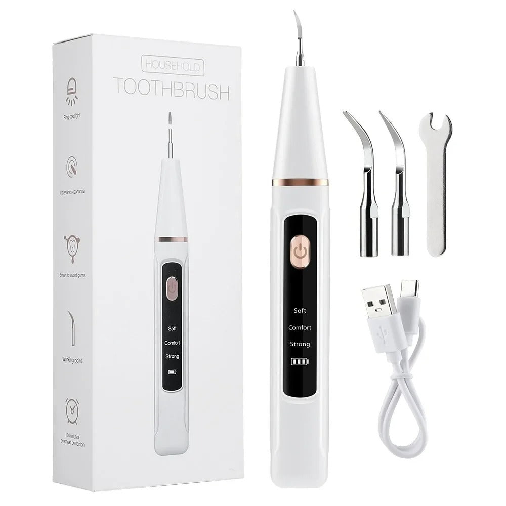 Electric Ultrasonic Dental Cleaner Teeth Whitening Calculus Removal Irrigator Teeth Plaque Stone Removal Tartar Eliminator