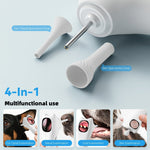 [1080P] 4-In-1 Pet Camera, Smart Detector For Pet Home Use, 1080P HD Ear Camera, See Inside Clearly With 4X Zoom, 12 Extra Inspection Heads Suitable For Checking For Dogs & Cats Ears, Nose, Hair & Mouth, USB Charging, Dog Stuff