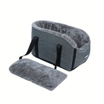 PETFANGFANG Cozy Pet Car Seat - Portable Dog & Cat Travel Bag with Secure Buckle Closure, Polyester Material for Small to Medium Pets