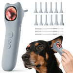 [1080P] 4-In-1 Pet Camera, Smart Detector For Pet Home Use, 1080P HD Ear Camera, See Inside Clearly With 4X Zoom, 12 Extra Inspection Heads Suitable For Checking For Dogs & Cats Ears, Nose, Hair & Mouth, USB Charging, Dog Stuff