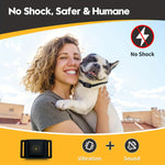 [No Shock Vibration Sound] Tiniest Bark Collar for Small Dogs 5-15lbs, Only 1.6 * 1in & 0.42oz, No Shock with Vibration &Sound, Extra Small & Rechargeable, 5 Sensitivity Levels