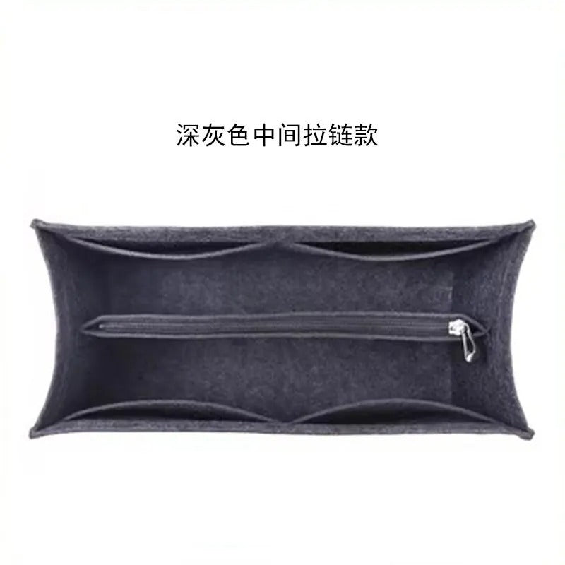 Felt Purse Organizer Insert Fits Book Tote Bag Large Medium Handbag Shaper Liner Multi Pockets Zipper Storage Makeup Accessories