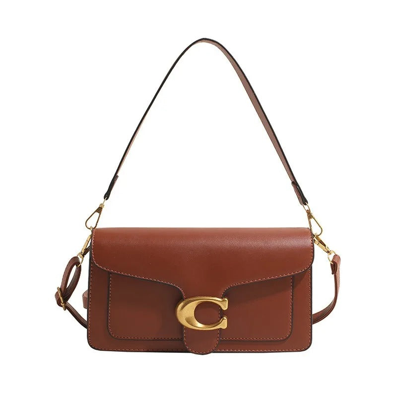 26 New Niche Bag Women's Premium Texture Solid Color Simple and Versatile Small Square & Commuter Multi-Compartment Shoulder Bag