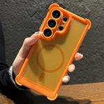 Fashion Matte Translucent Four Corners Shockproof Magnetic Phone Case for Samsung Galaxy S26 S24 S25 Ultra Plus Protection Cover