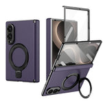 Case for Samsung Galaxy Z Fold 8 Ultra Fold 8 7 6 5 4 Magnetic Hinge Protection with Screen Protector Rotate Ring Holder Cover