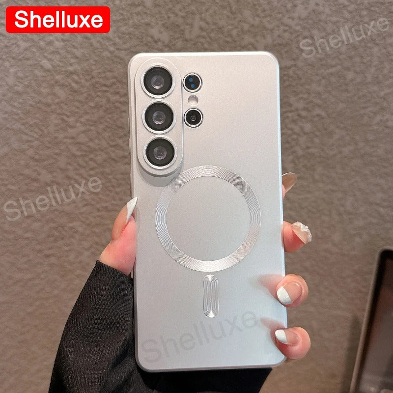 Luxury For Magsafe Magnetic Soft TPU Case Shelluxe For Samsung Galaxy S26 S25 EDGE S24 S23 S22 Ultra S21 Plus S20 FE Phone Cover