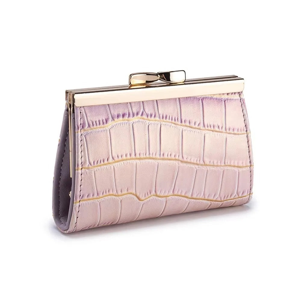 Brnad Lady Mini Bag Jewelry Storage Bag Woman Coin Wallet Top-layer Crocodile-patterned Cowhide Compact Coin Purse For Women