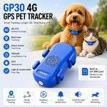 GPS Dog Cat 4G Tracker Built-in SIM with Real-Time Tracking Device, WiFi Home Positioning, IP67 Waterproof, Plan Required
