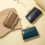 Brnad Lady Mini Bag Jewelry Storage Bag Woman Coin Wallet Top-layer Crocodile-patterned Cowhide Compact Coin Purse For Women