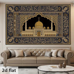 VIKAMA Silk Mural Islamic Home Decoration Elegant Mosque Living Room Bedroom Dormitory Party Decoration Home Decoration