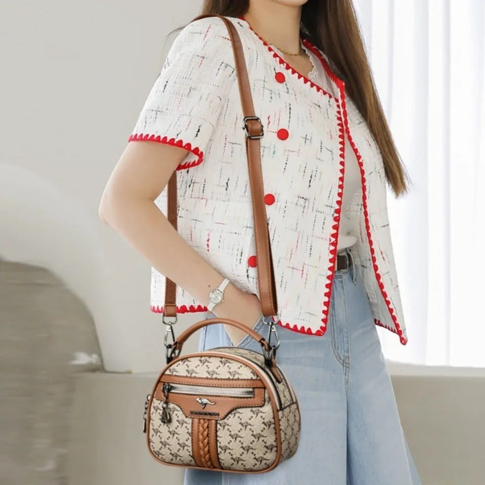 Genuine Brnad Top Quality Leather Small Tote Shoulder Bags for Women New Messenger Bags Designer Crossbody Bag Two Layers Sac