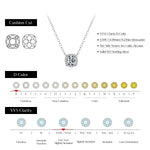 MODIAN Square & Round Halo Moissanite 925 Sterling Silver Pendant Necklace D Color VVS1 Lab Diamond Necklace For Women Jewelry