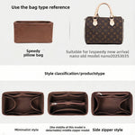 Organisateur de Sac Felt Purse Insert Organizer for Luxury Handbag Speedy 25 30 35 Makeup Bag Shaper Liner Travel Inner Pouch