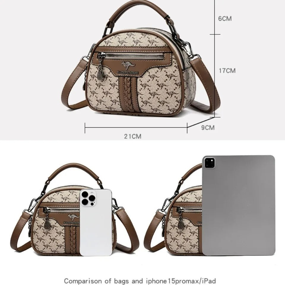 Genuine Brnad Top Quality Leather Small Tote Shoulder Bags for Women New Messenger Bags Designer Crossbody Bag Two Layers Sac