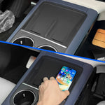 Smabee for Xpeng G6 2023 2024 Car Central Storage Box Cup Holder Dashboard Tray Interior Accessories Organizer Tidying Black