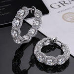 Real 925 Silver Moisanite Earrings D Color 4mm Moissanite Diamond Hoops Earrings for Women Sparking Wedding Fine Jewelry