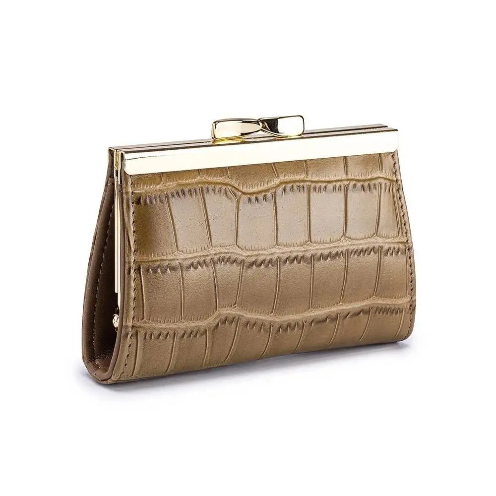 Brnad Lady Mini Bag Jewelry Storage Bag Woman Coin Wallet Top-layer Crocodile-patterned Cowhide Compact Coin Purse For Women