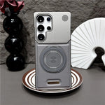 360 Rotating Bracket Hard PC Phone Case For Magsafe Samsung S26 S25 S24 S23 S22 Ultra Plus Magnetic Stand Holder Frameless Cover