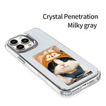 AERMY NFC Phone Case Crystal Clear Style Smart E Ink Screen Phone Cover for IPhone 13 14 15 16 Por Max Plus
