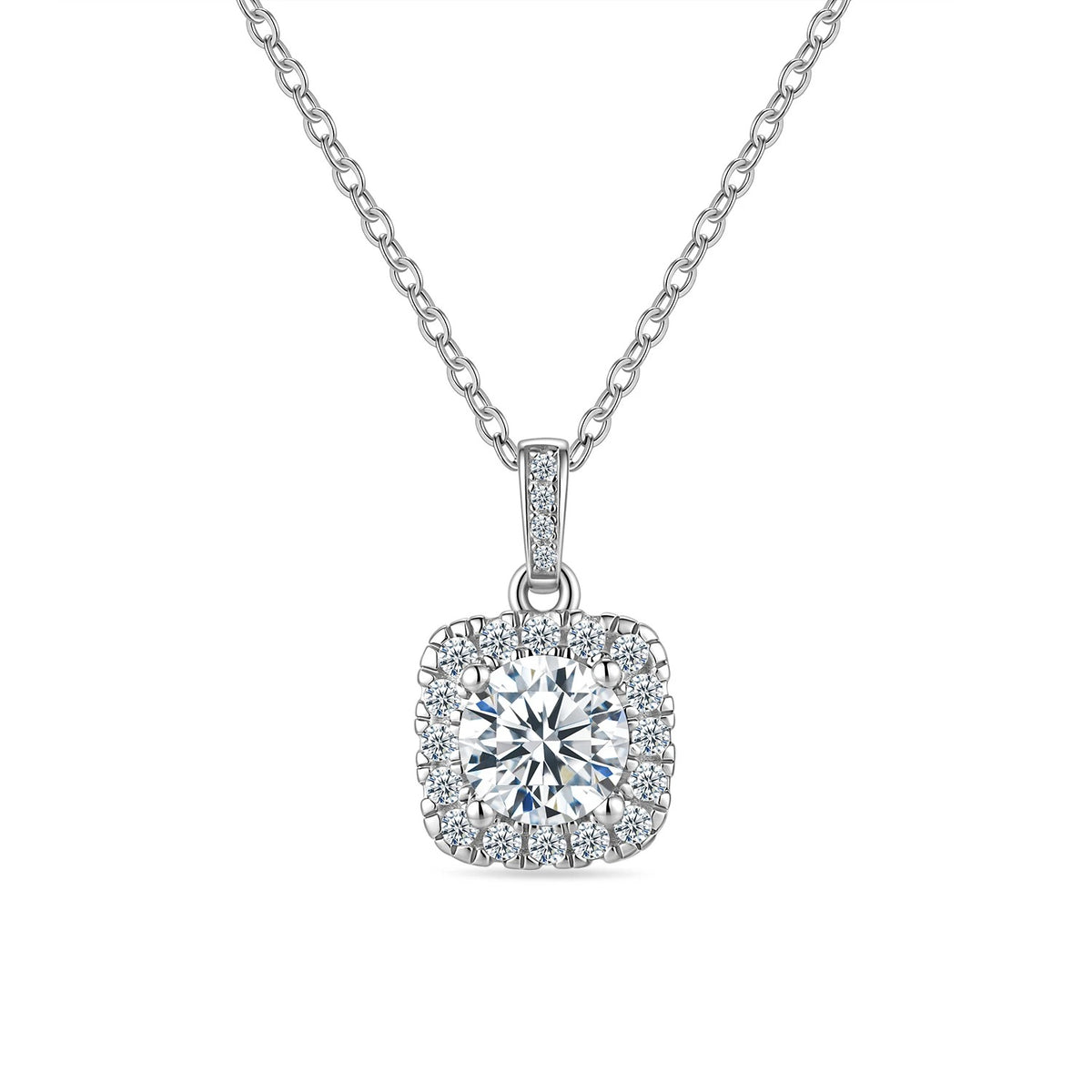 OIYIY Moissanite Necklace for Women 925 Sterling Silver D VVS1 GRA Certified Lab Grown Diamond Pendant Luxury Fine Jewelry Gift