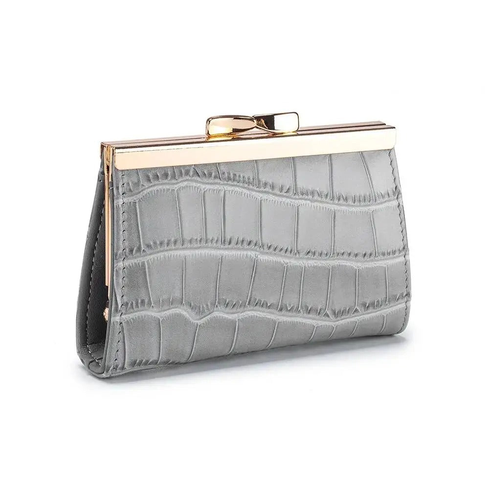 Brnad Lady Mini Bag Jewelry Storage Bag Woman Coin Wallet Top-layer Crocodile-patterned Cowhide Compact Coin Purse For Women