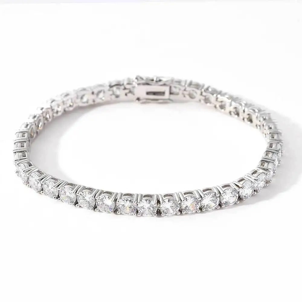 Wholesale Geometric Shiny Plain Micro Pave 5A Zirconia CZ Moon Shaped Chain Choker Necklace Gold Color Fashion Women Jewelry Set