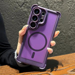 Fashion Matte Translucent Four Corners Shockproof Magnetic Phone Case for Samsung Galaxy S26 S24 S25 Ultra Plus Protection Cover