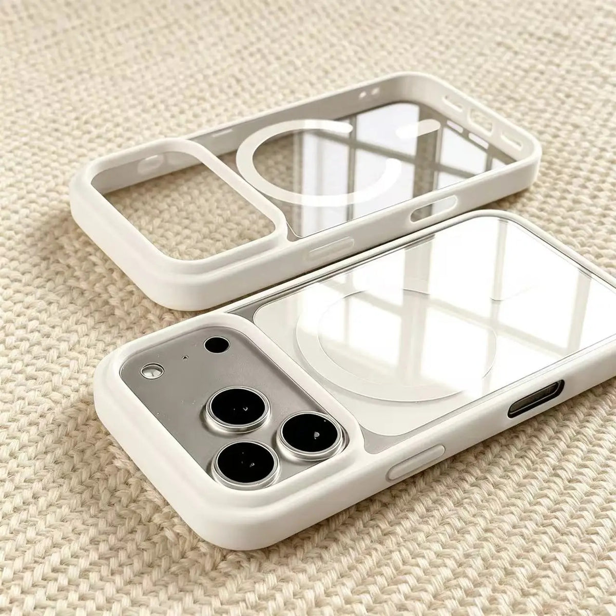 Fashion for Magsafe Wireless Charge Phone Case for IPhone 17 Air 16 15 14 Plus 13 12 Pro Max Transparent Acrylic Back Cover