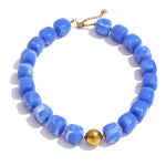 Yhpup Hot Style Handmade Jewelry Acrylic Resin Beads Chain Necklace Bracelet Stainless Steel Spring Summer Statement Accessories